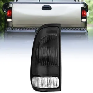 1997-2003 Ford F150 1997-1999 Light Duty 1999-2007 Ford Super Duty Tail light Assembly Smoke Housing Rear Lamp Replacement OE Style Driver Side