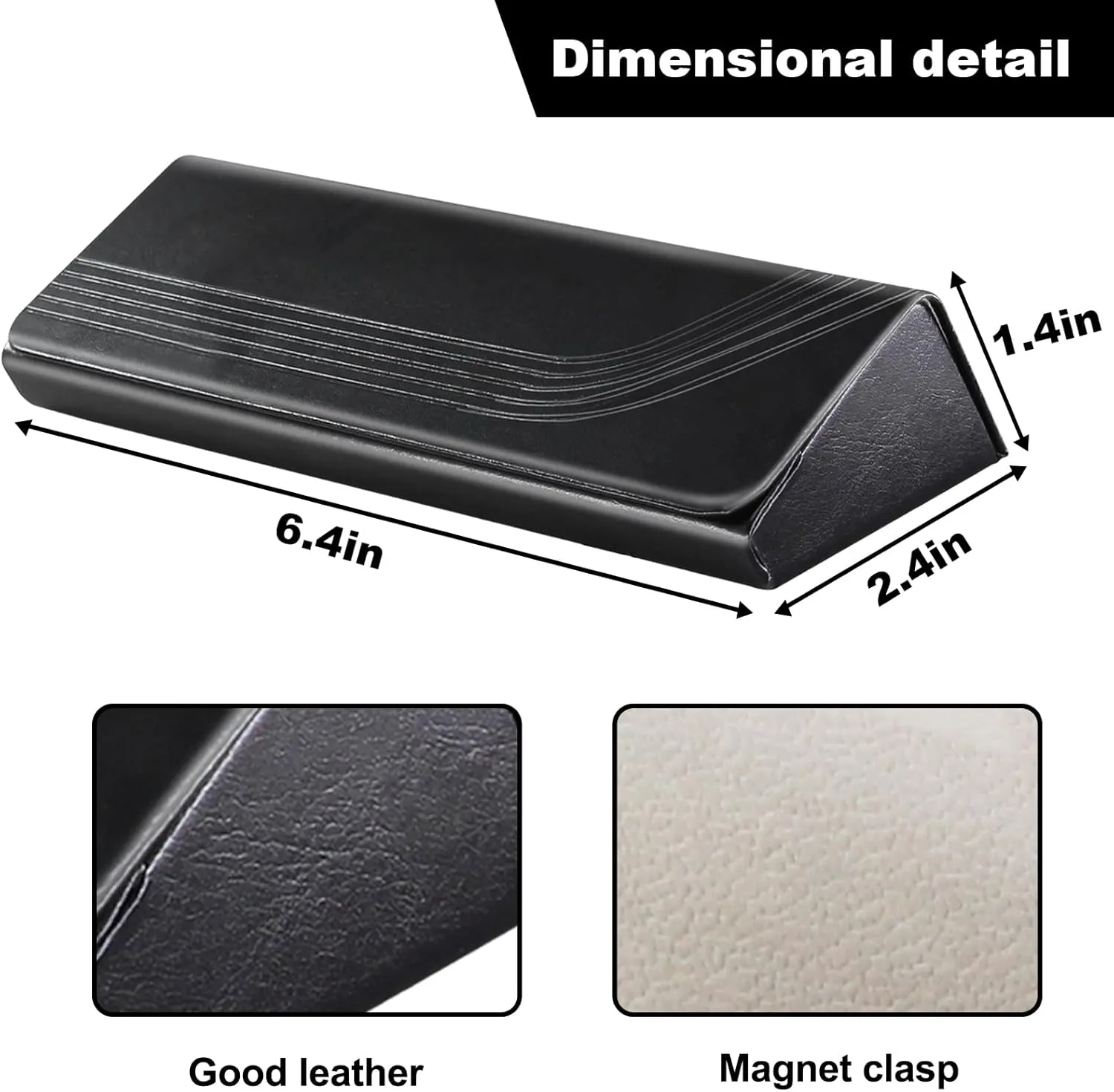 2 Pack Hard Shell Eyeglass Case??Sunglasses & Glass Case With Cleaning Cloth Lightweight Large Portable for men women