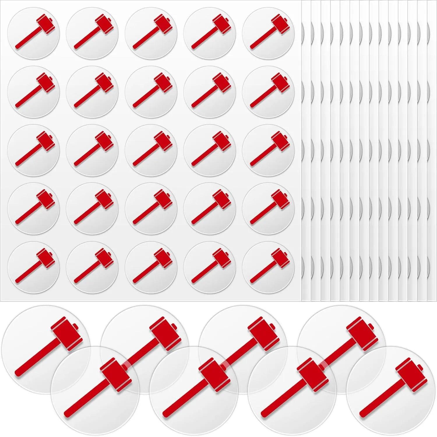 200 Decals Sledgehammer Helmet Award Stickers 1'' Vinyl Baseball Hockey Softball Lacrosse Football Helmet Stickers Self Adhesive Football Helmet Decals
