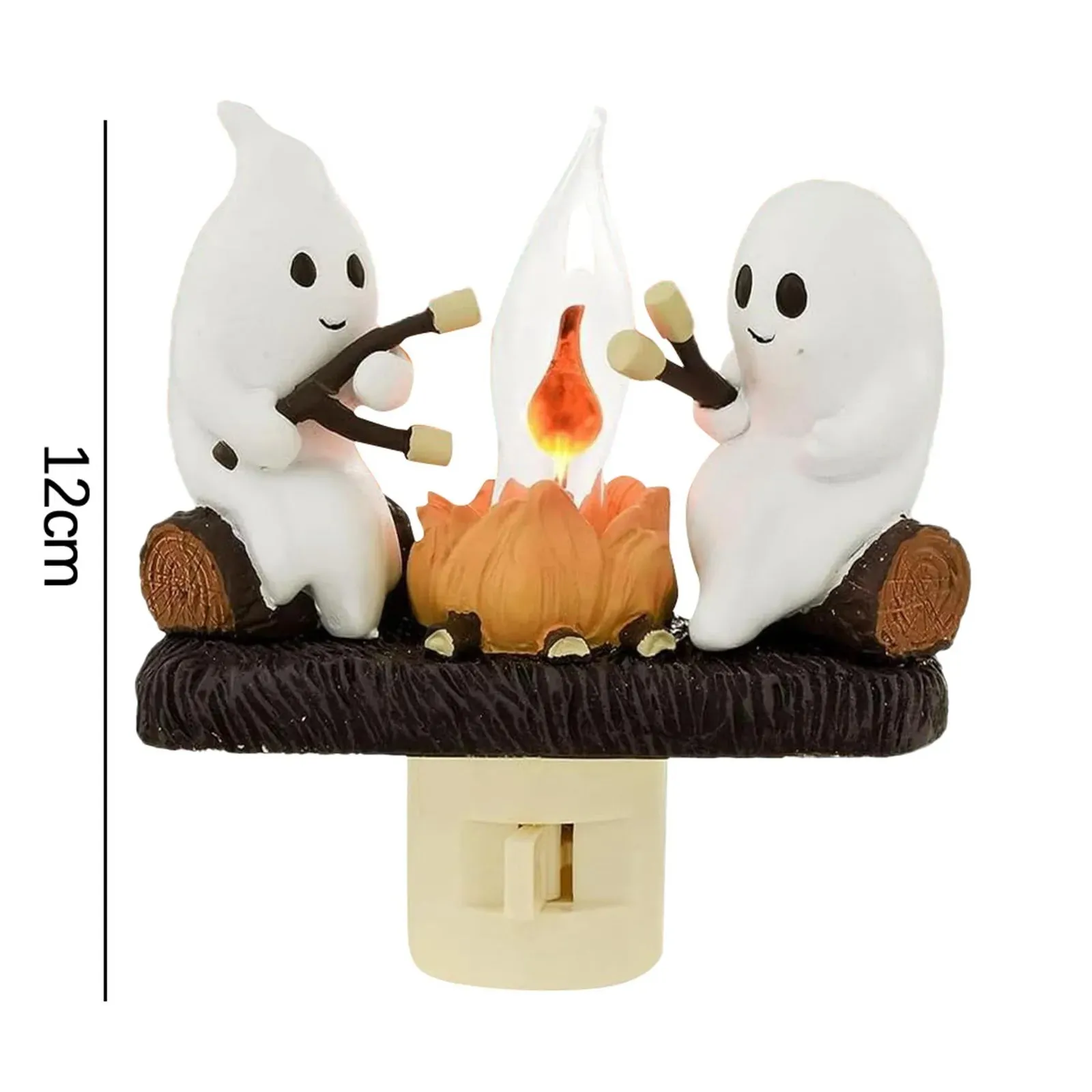 3D LED Bonfire Flame Night Light - Flickering Electric Simulation for Halloween and Ambient Decor
