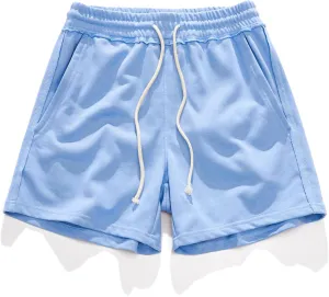 AIMPACT Mens Athletic Gym Shorts 5/5.5 Inch Cotton Casual Shorts Elastic Waist Joggers Sports Sweat Shorts with Pockets