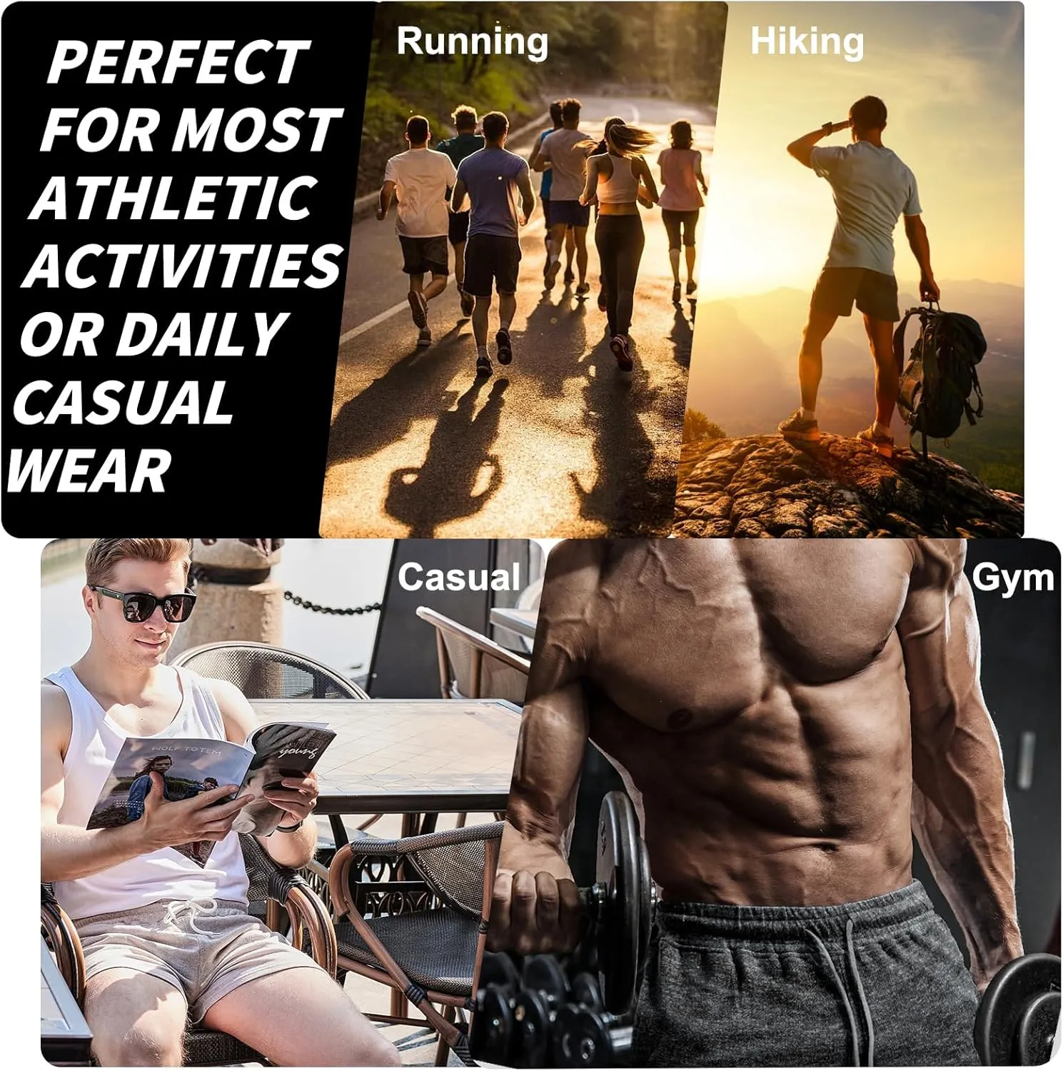 AIMPACT Mens Athletic Gym Shorts 5/5.5 Inch Cotton Casual Shorts Elastic Waist Joggers Sports Sweat Shorts with Pockets