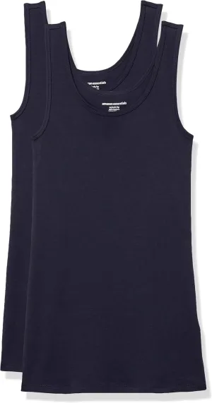 Amazon Essentials Women's Slim-Fit Tank Top, Pack of 2