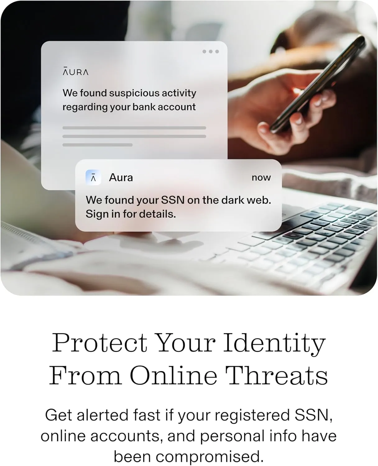 Aura Ultimate | Antivirus & Internet Security | Includes Identity Protection Software, VPN, Password Manager, Dark Web Monitoring | Individual Plan, 3-Month Prepaid Subscription [PC/Mac Online Code]