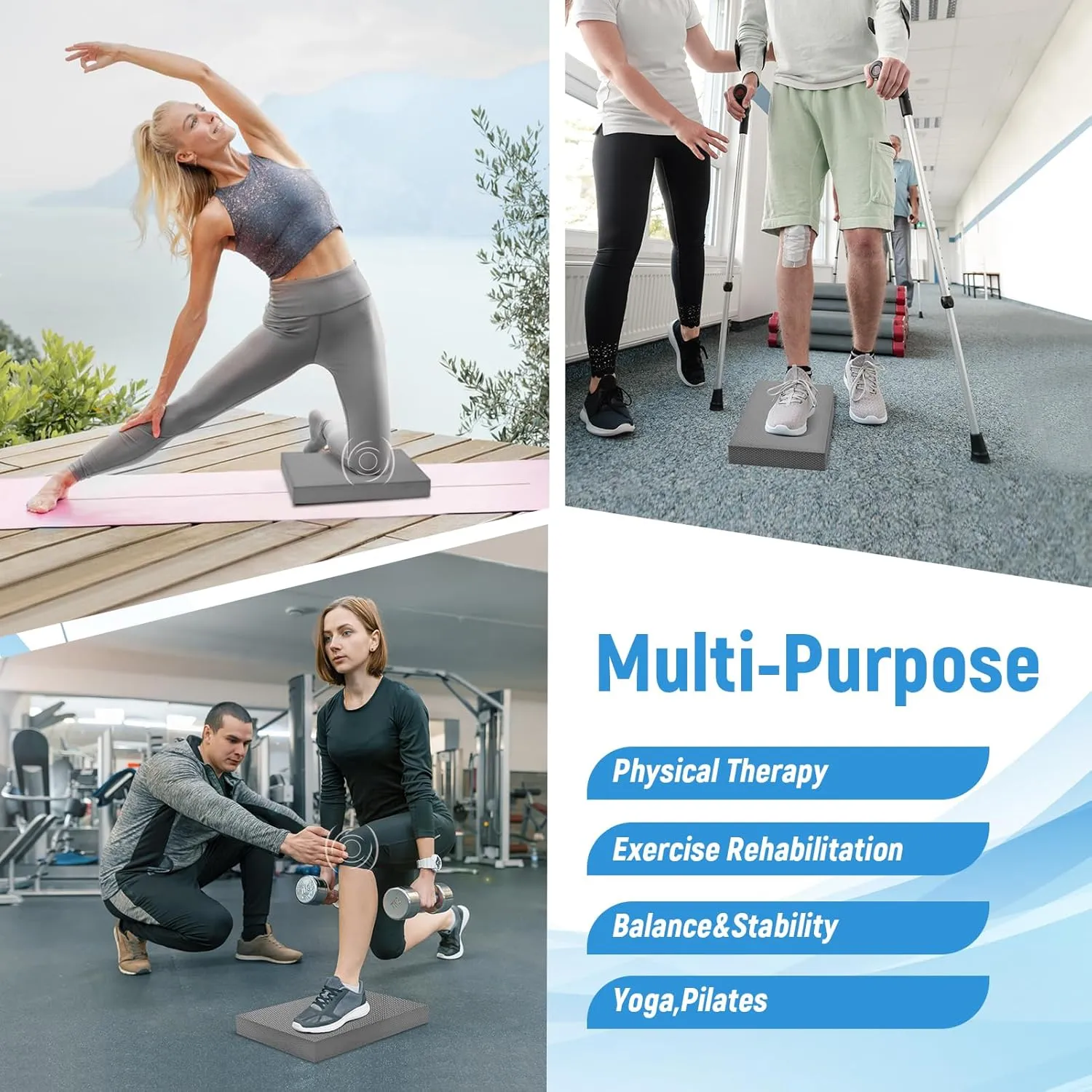 Balance Pad for Exercise,Non-Slip Foam Mat for Fitness,Yoga, Foam Balance Board Physical Therapy, Knee Pad for floor