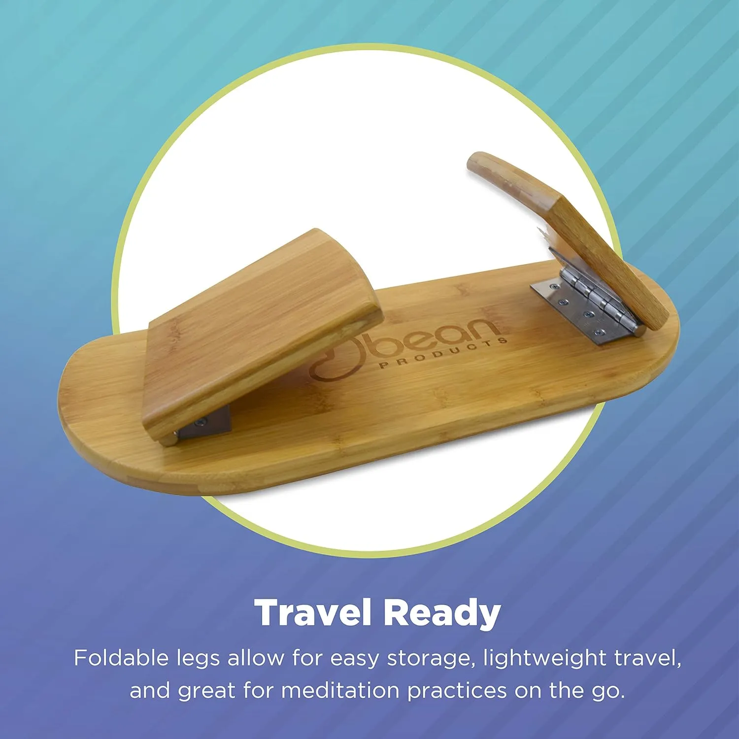 Bean Products Bamboo Meditation Kneeling Bench - Best Design - Folding Legs - Portable - Ergonomic