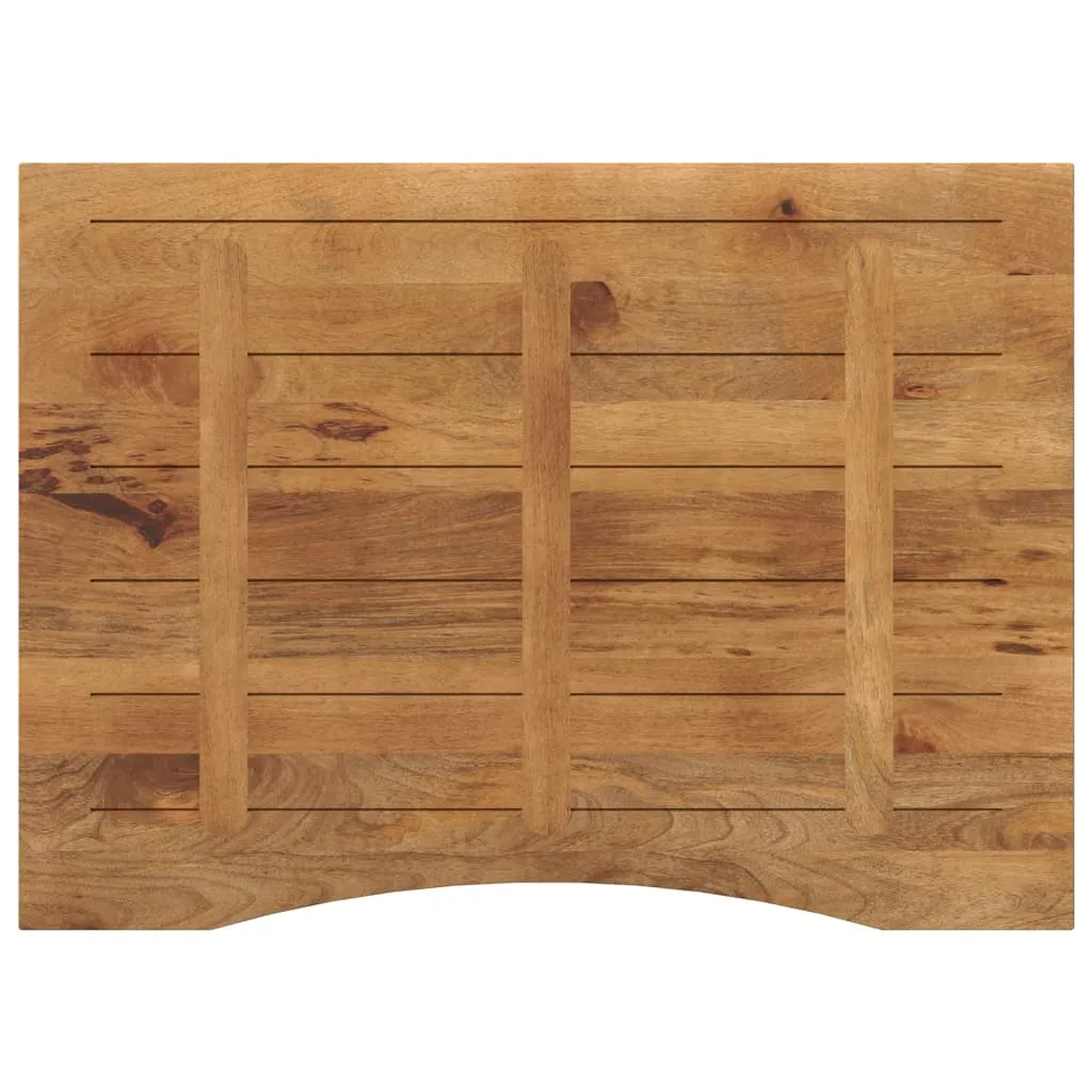 Desk Top with Curve 110x80x2.5 cm Solid Wood Rough Mango