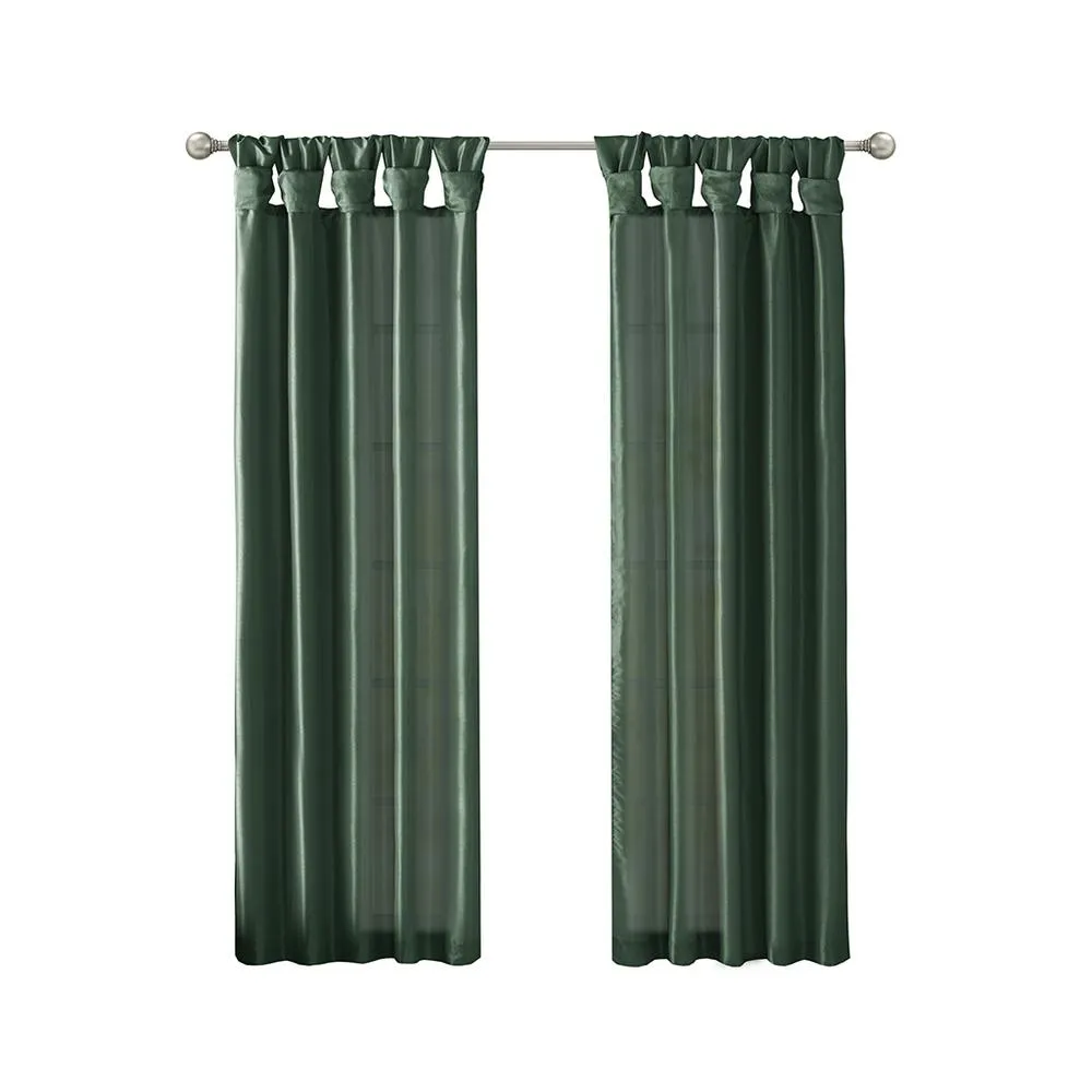 Emilia Twist Tab Lined Window Curtain Panel