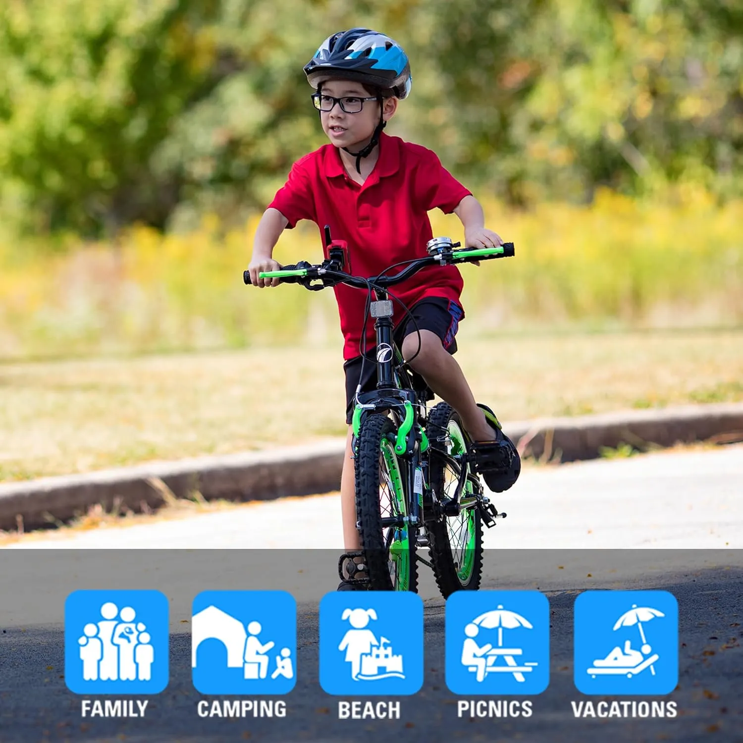 Motorola Solutions Talkabout T110, Kids Two-Way, Boys Girls Walkie Talkie Safety & Privacy Easy Pairing, 16 Mile, 2 Pack