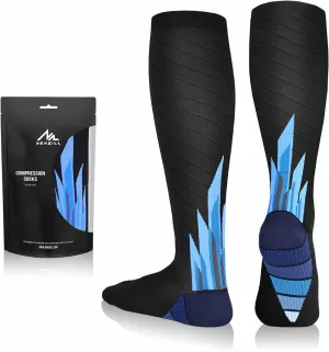 NEWZILL Medical Compression Socks for Women & Men Circulation 20-30 mmHg, Best for Running Athletic Hiking Travel Flight Nurses