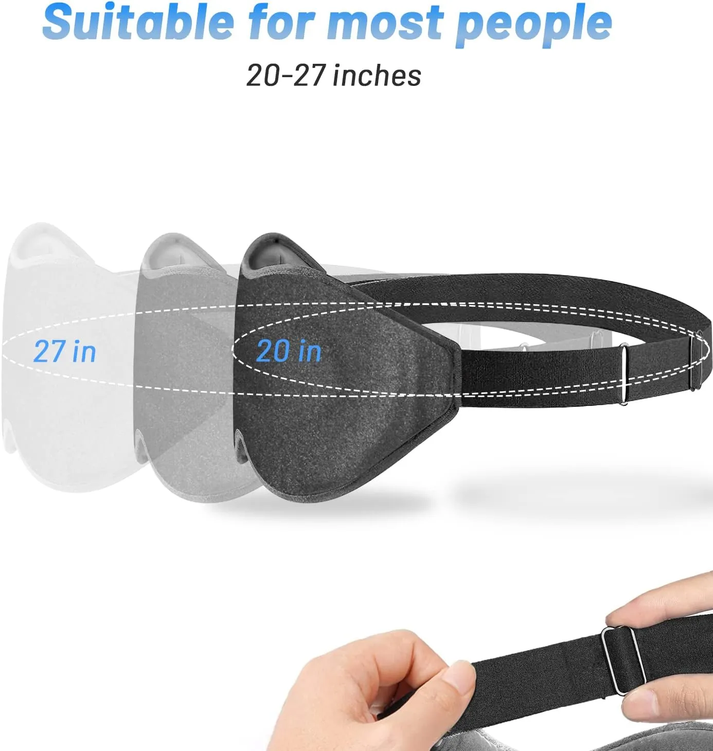 Sleep Eye Mask for Men Women, Lash Extensions 3D Sleeping Mask, Travel Blackout Night Blindfold Eye Shade Cover with Adjustable Strap (Grey-3D)