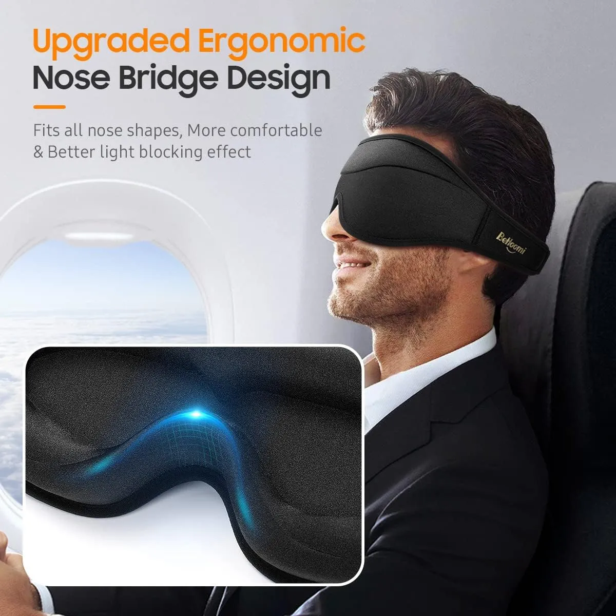 Sleep Mask, 2 Packs Premium Eye Mask for Sleeping, Total Blackout, Superior Soft Comfort, Upgraded 3D Ergonomic Designed Sleeping Mask for Home, Office, Travel, Meditation, Yoga, Black & Pink