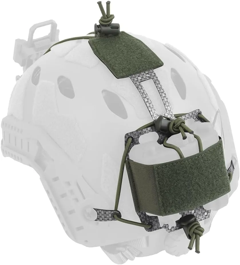 Tactical Helmet PVS31 NVG Battery Box Storage Pouch,Adjustable Fast Helmet Retention System,T-Shaped Battery Holder Pack with Counterweight Bag