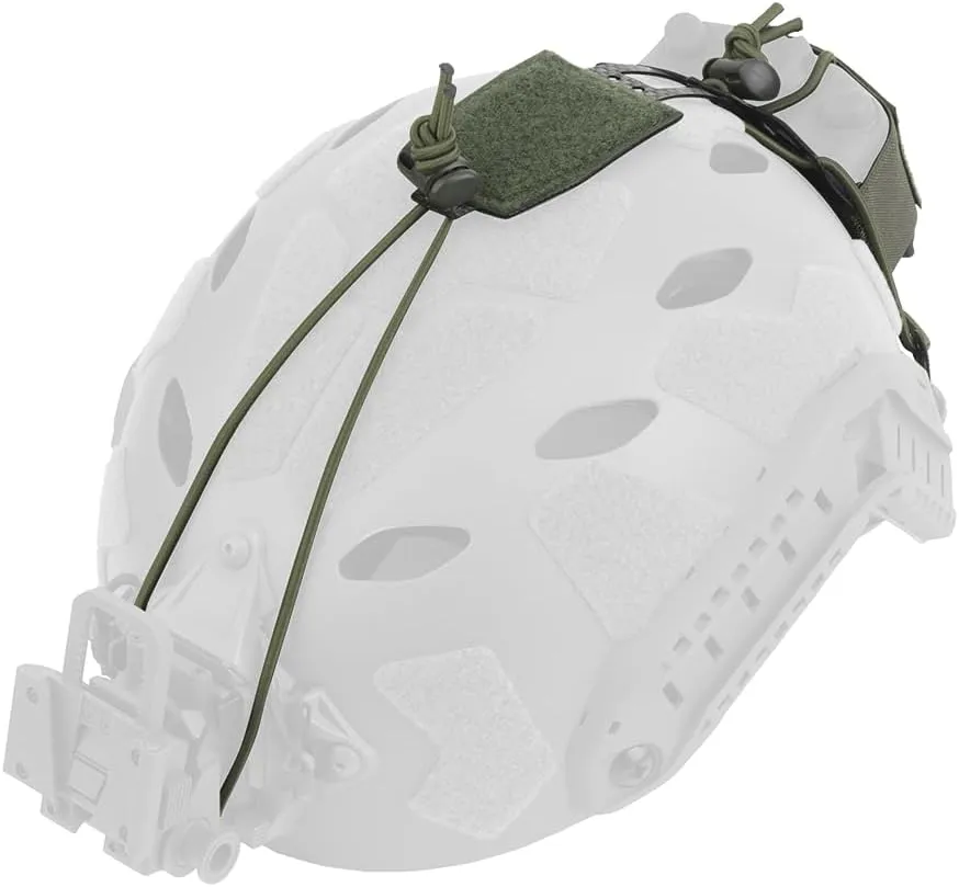 Tactical Helmet PVS31 NVG Battery Box Storage Pouch,Adjustable Fast Helmet Retention System,T-Shaped Battery Holder Pack with Counterweight Bag