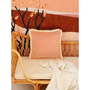 Velvet Pillow with fringe