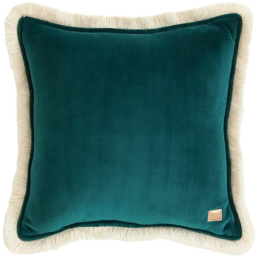 Velvet Pillow with fringe