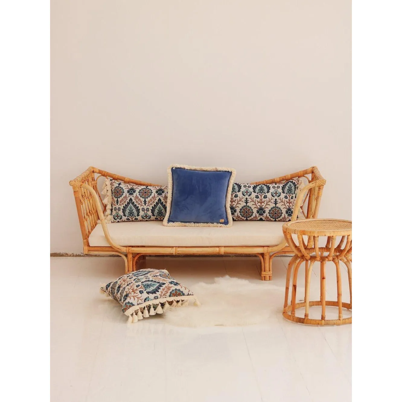 Velvet Pillow with fringe