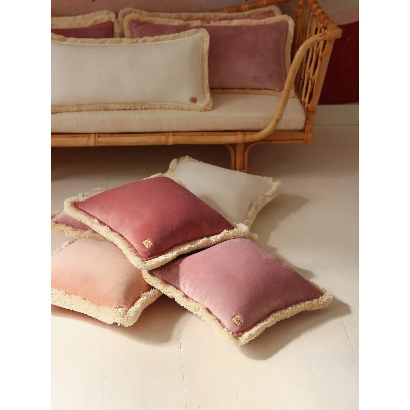 Velvet Pillow with fringe