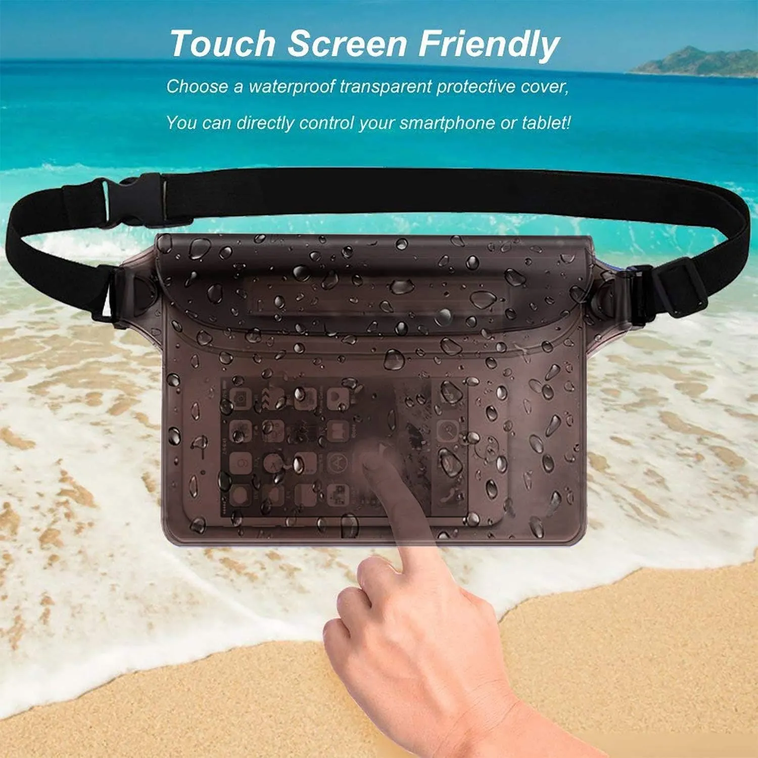 Waterproof Bags with Waist Shoulder Strap Best Dry Pouch Case to Keep Phone and Valuables Dry and Safe Perfect for Boating Swimming Snorkeling Kayaking Beach Water Parks
