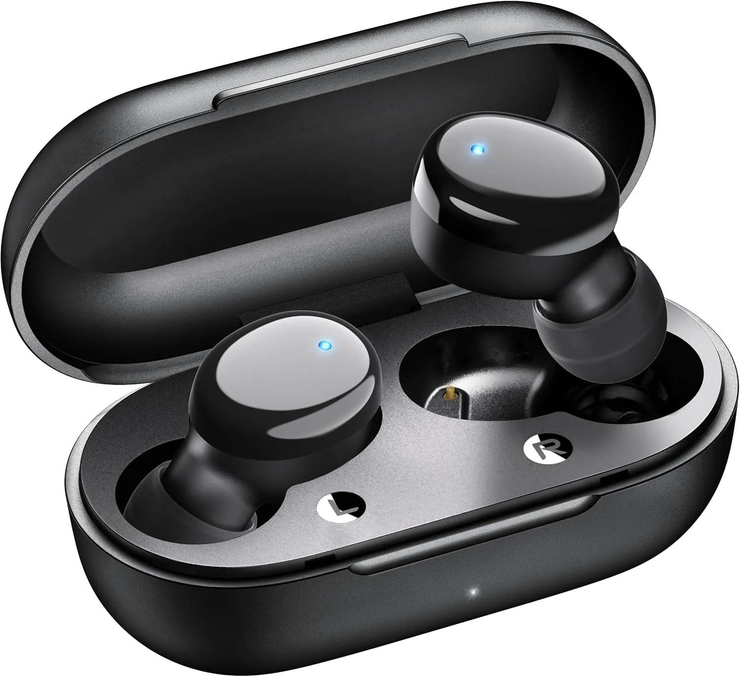 Wireless Earbuds in-Ear Headphones Bluetooth 5.3 with Built-in Mics Deep Bass Clear Call Ultralight Headsets Up to 30H Play Time for Studying Workout Gaming